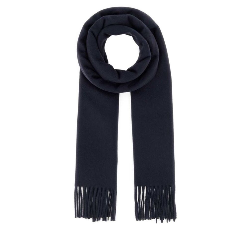 Saint Laurent Men Navy Blue Cashmere Scarf